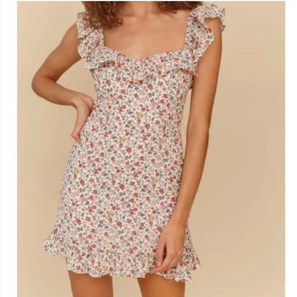 Reformation Paris Floral Ronan Mini Dress Size 6 - Picture 3 of 12